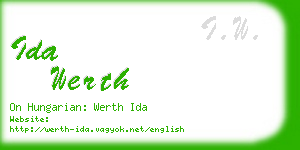 ida werth business card